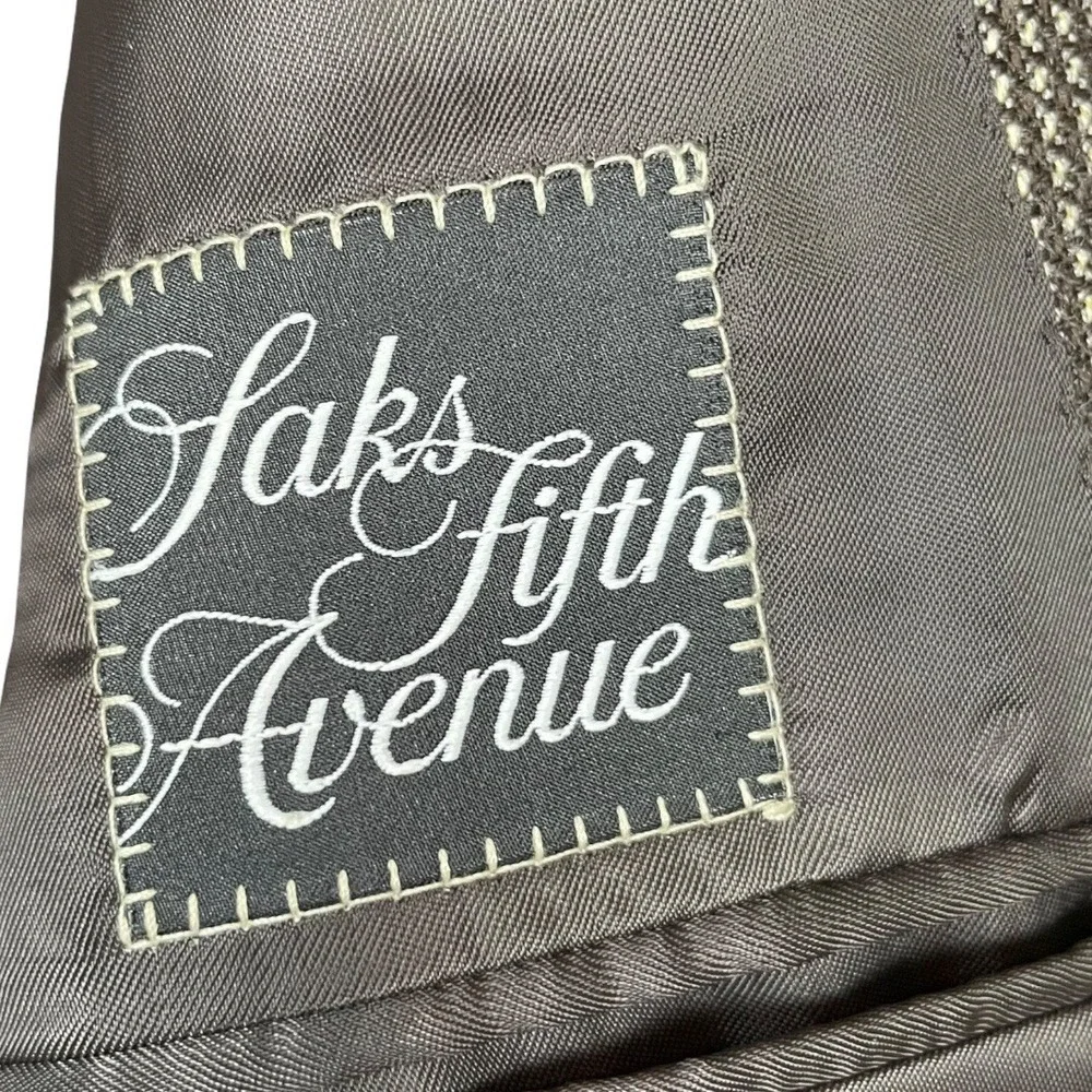 Canali Italy Men's size 50R Sports Coat Blazer Two Button Brown Black Wool